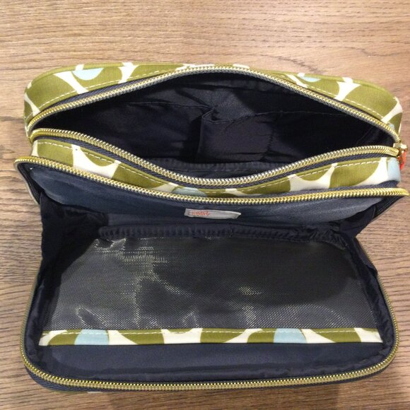 Orla Keily Cosmetic Makeup Bag Floral Pattern 2 Zippers Multicolor - Picture 6 of 9